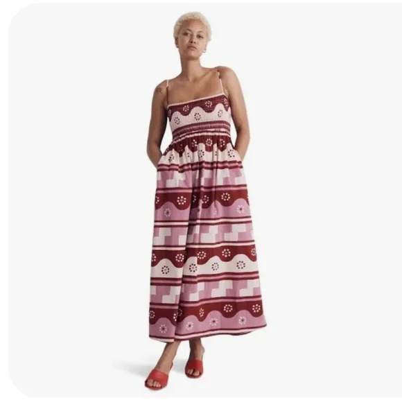MADEWELL Theo Sleeveless Midi Dress xxs - Picture 2 of 14